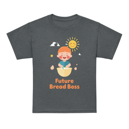 Future Bread Boss V4 | Youth t-shirt Dark Heather Apparel > Kids' T-Shirts ZomaModa