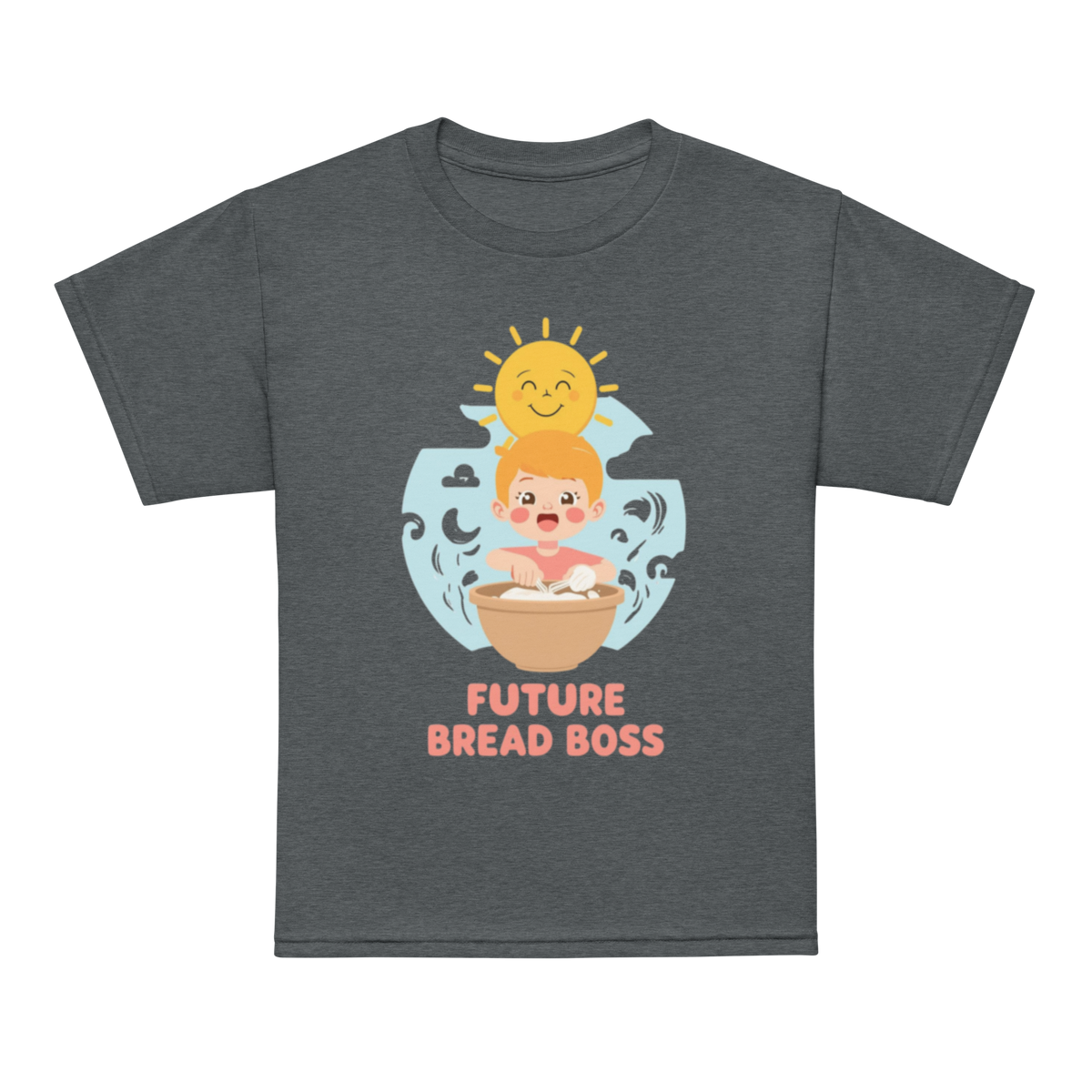 Future Bread Boss V5 | Youth t-shirt Dark Heather Apparel > Kids' T-Shirts ZomaModa