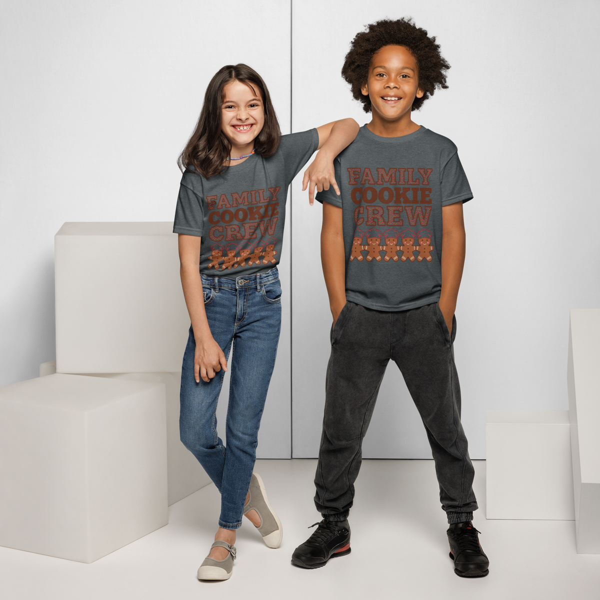 Family Cookie Crew V1 | Kids T-Shirt Dark Heather Apparel > Kids' T-Shirts ZomaModa