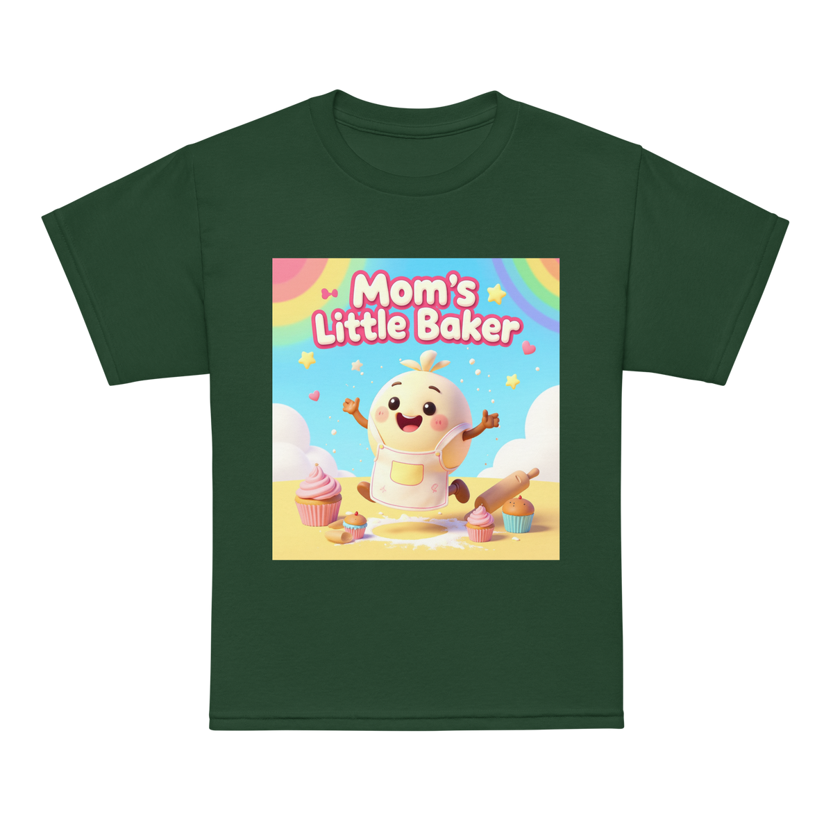 Mom’s Little Baker V1 | Youth t-shirt Forest Green Apparel > Kids' T-Shirts ZomaModa
