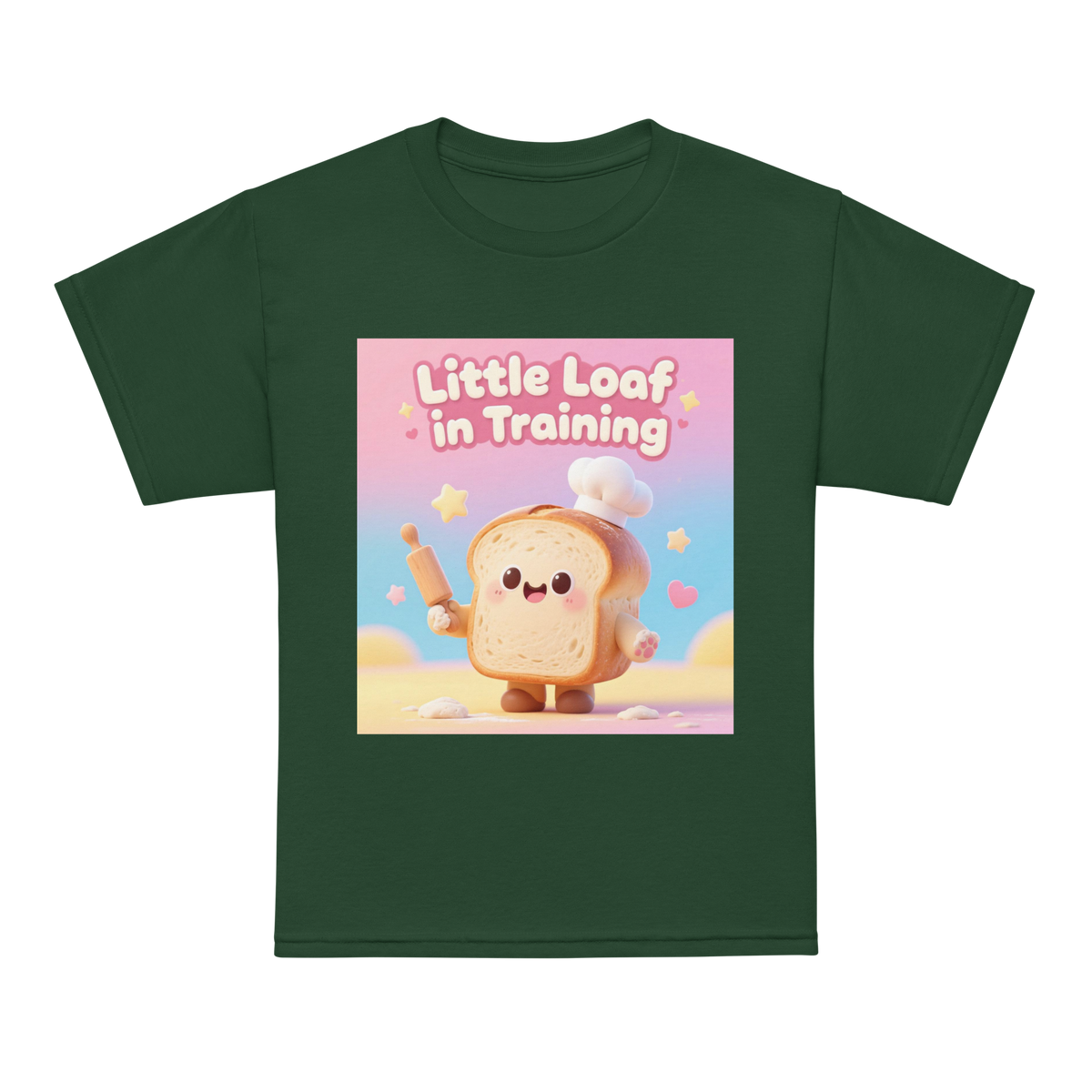 Little Loaf in Training V1 | Youth t-shirt Forest Green Apparel > Kids' T-Shirts ZomaModa
