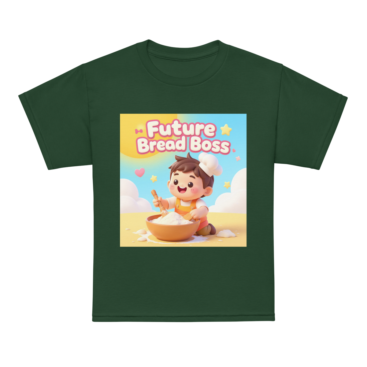 Future Bread Boss V1 | Youth t-shirt Forest Green Apparel > Kids' T-Shirts ZomaModa