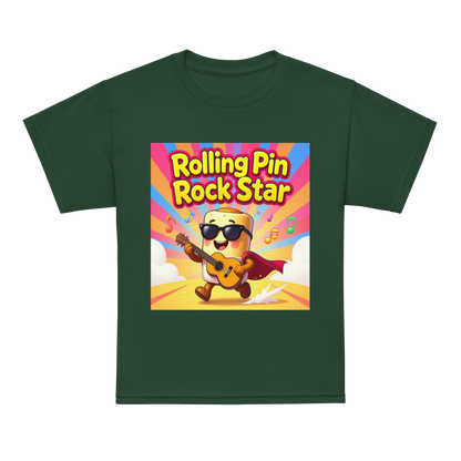 Rolling Pin Rock Star V1 | Youth t-shirt Forest Green Apparel > Kids' T-Shirts ZomaModa