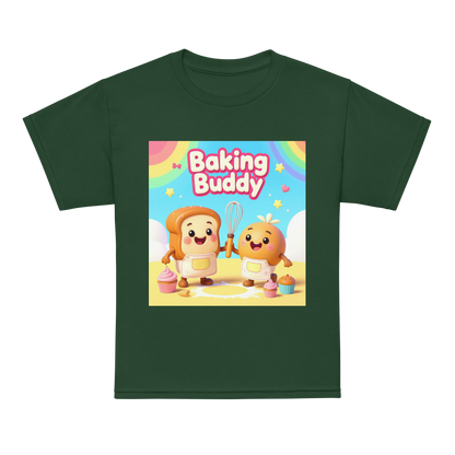 Baking Buddy V1 | Youth t-shirt Forest Green Apparel > Kids' T-Shirts ZomaModa