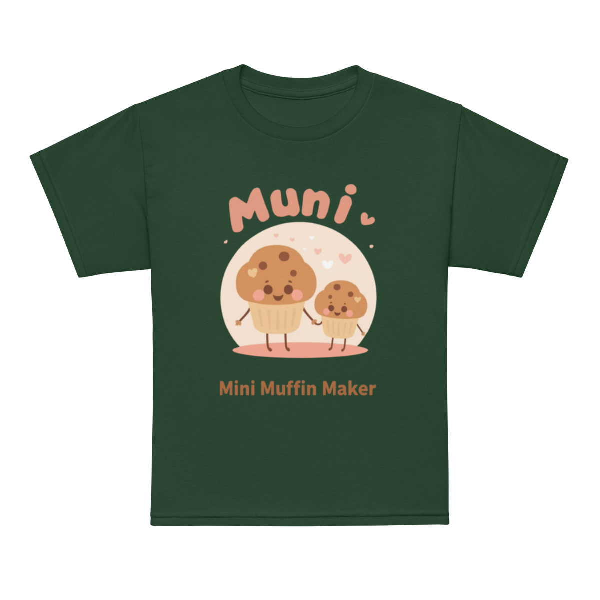 Mini Muffin Maker V2 | Youth t-shirt Forest Green Apparel > Kids' T-Shirts ZomaModa