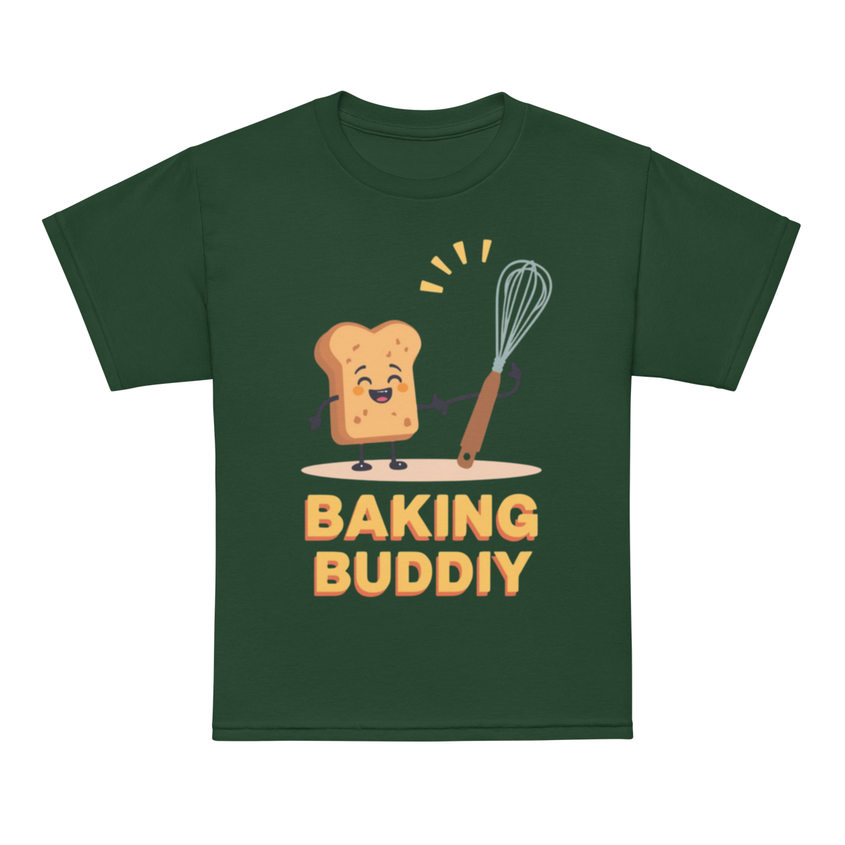 Baking Buddy V2 | Youth t-shirt Forest Green Apparel > Kids' T-Shirts ZomaModa