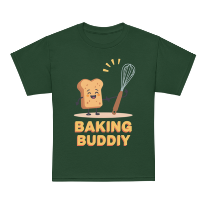 Baking Buddy V2 | Youth t-shirt Forest Green Apparel > Kids' T-Shirts ZomaModa