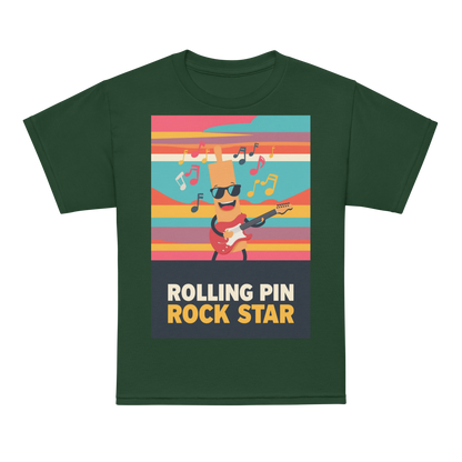 Rolling Pin Rock Star V3 | Youth t-shirt Forest Green Apparel > Kids' T-Shirts ZomaModa