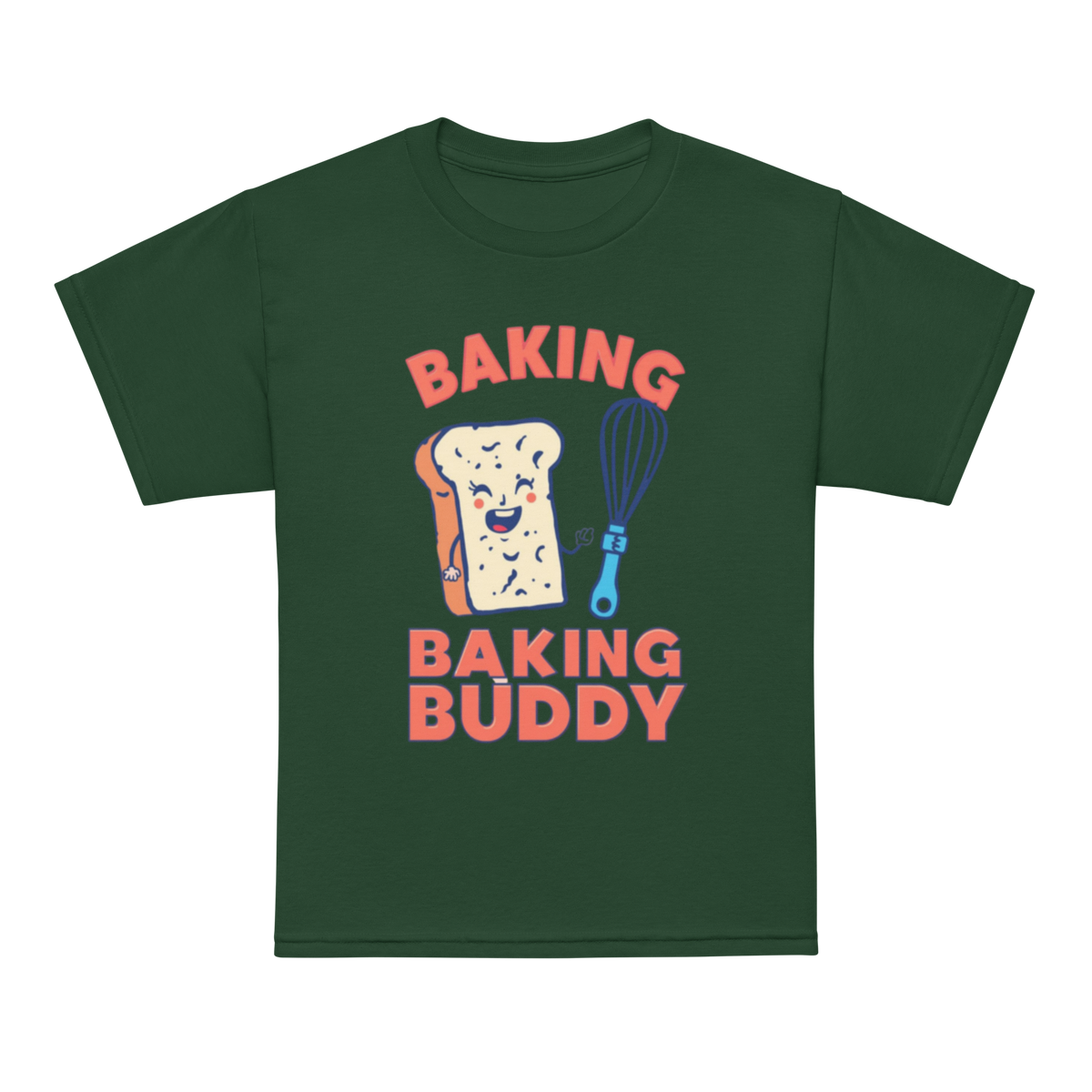 Baking Buddy V3 | Youth t-shirt Forest Green Apparel > Kids' T-Shirts ZomaModa