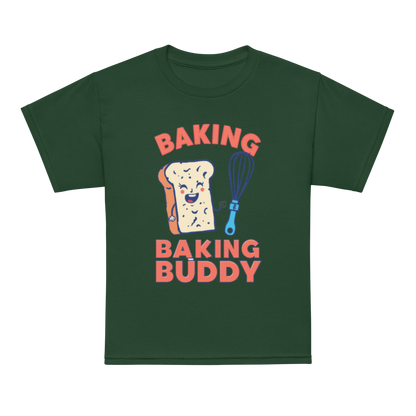 Baking Buddy V3 | Youth t-shirt Forest Green Apparel > Kids' T-Shirts ZomaModa