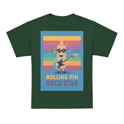Rolling Pin Rock Star V4 | Youth t-shirt Forest Green Apparel > Kids' T-Shirts ZomaModa