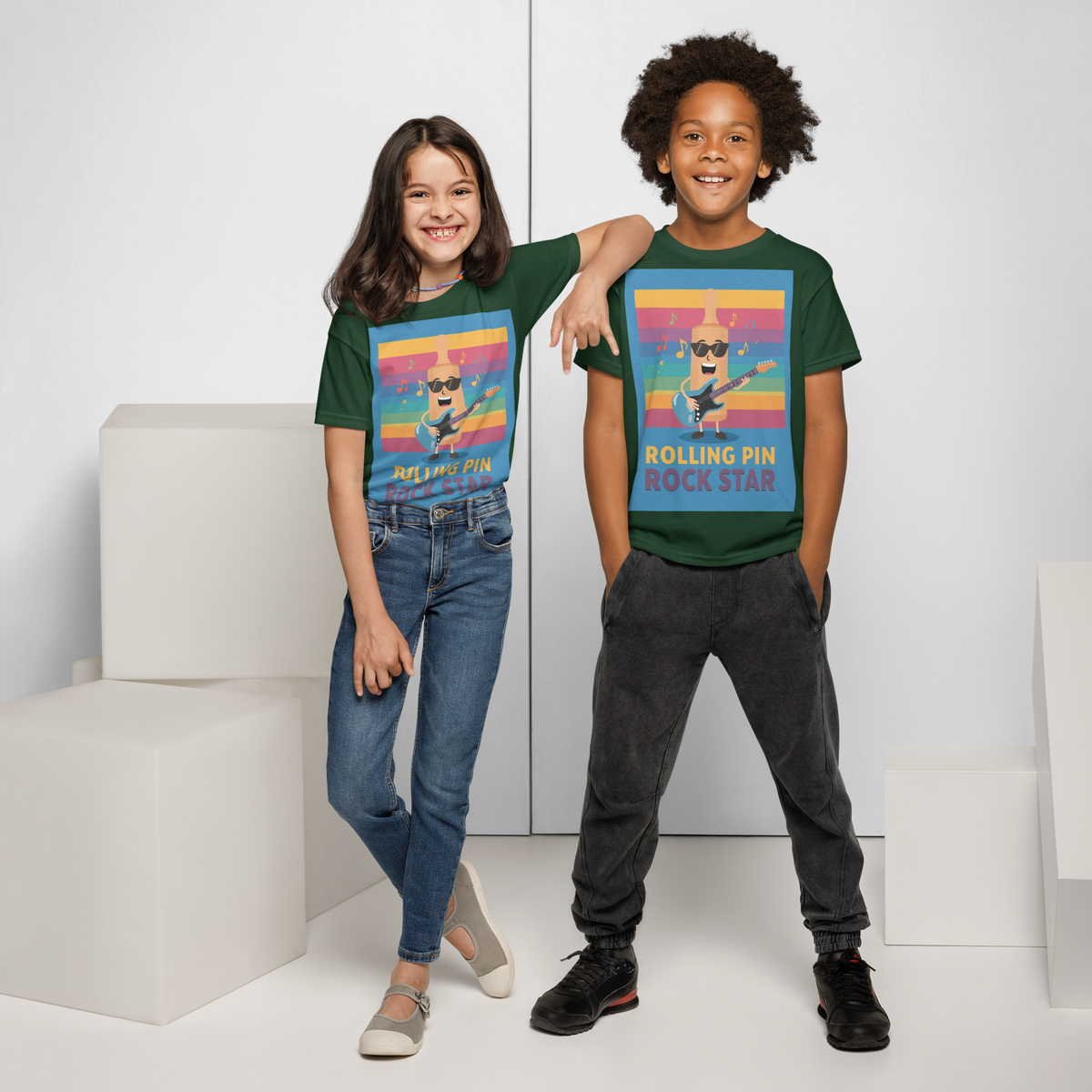 Rolling Pin Rock Star V4 | Youth t-shirt Apparel > Kids' T-Shirts ZomaModa