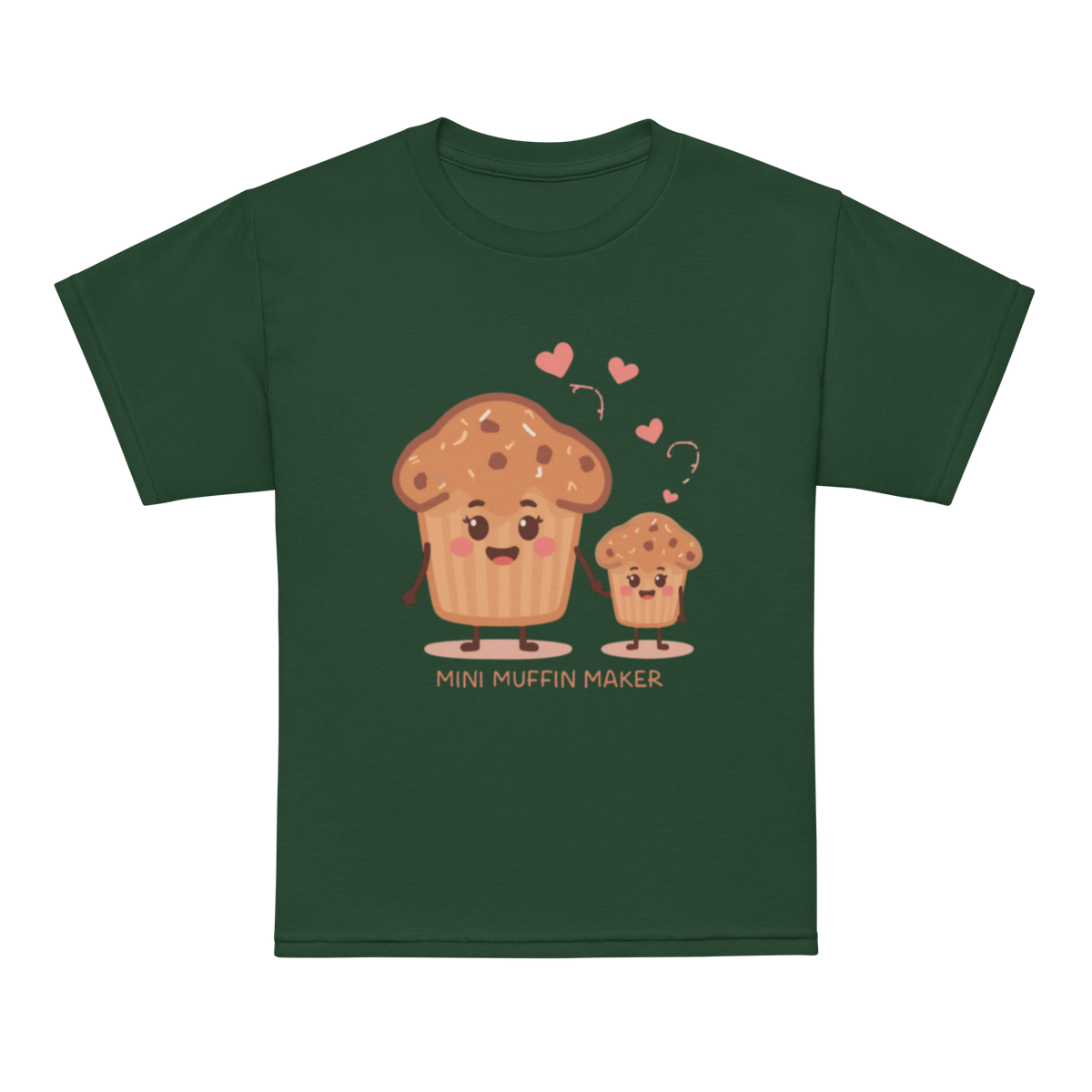 Mini Muffin Maker V3 | Youth t-shirt Forest Green Apparel > Kids' T-Shirts ZomaModa