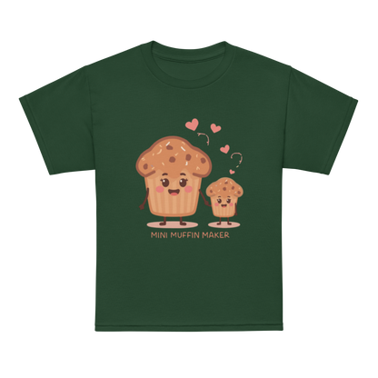 Mini Muffin Maker V3 | Youth t-shirt Forest Green Apparel > Kids' T-Shirts ZomaModa