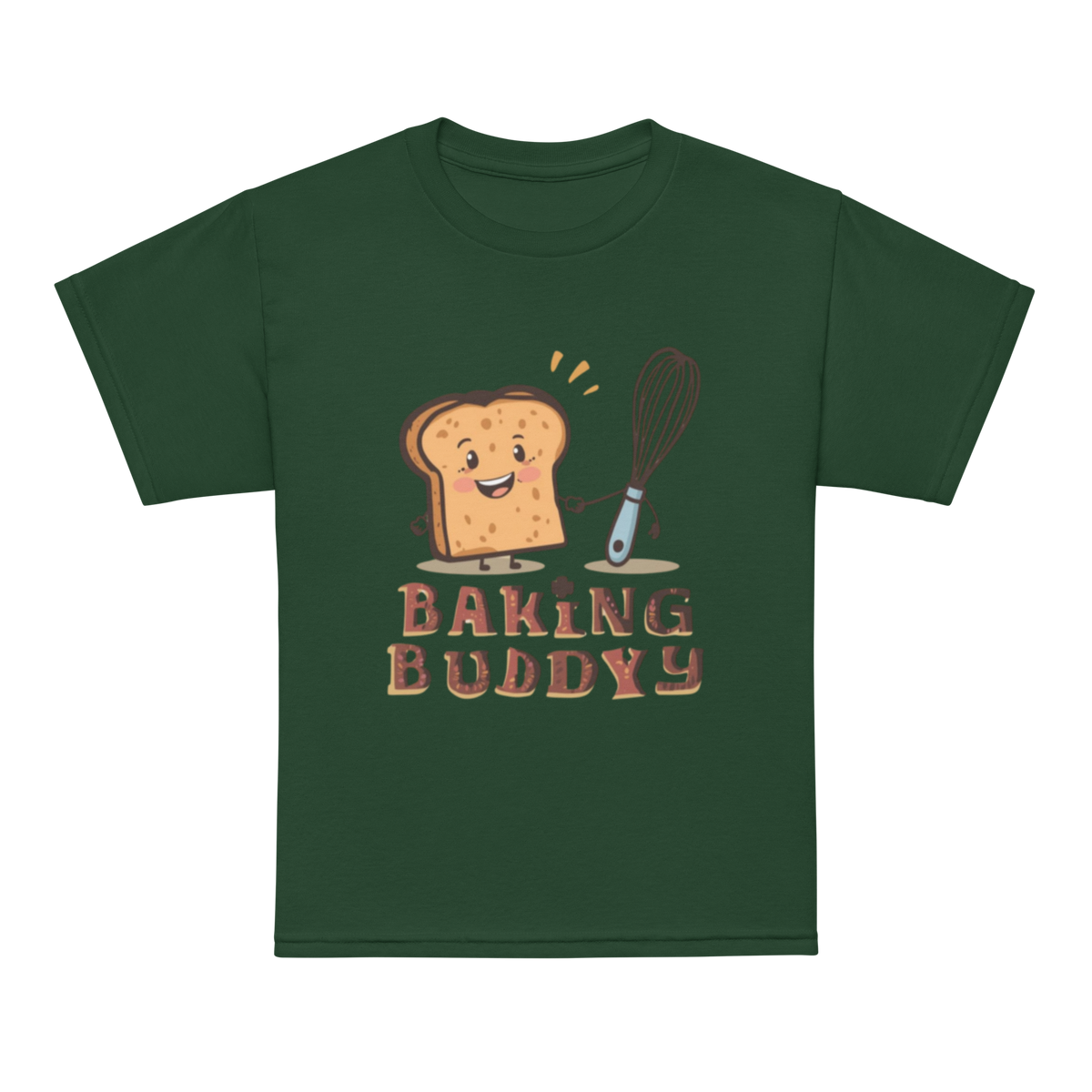 Baking Buddy V4 | Youth t-shirt Forest Green Apparel > Kids' T-Shirts ZomaModa