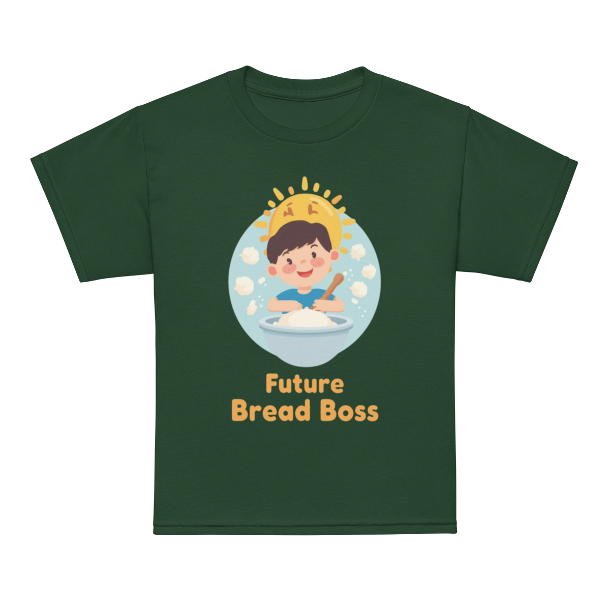 Future Bread Boss V3 | Youth t-shirt Forest Green Apparel > Kids' T-Shirts ZomaModa