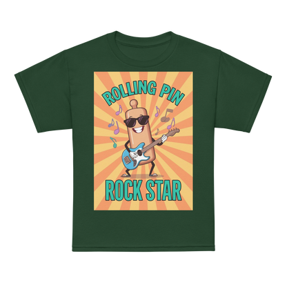 Rolling Pin Rock Star V5 | Youth t-shirt Forest Green Apparel > Kids' T-Shirts ZomaModa