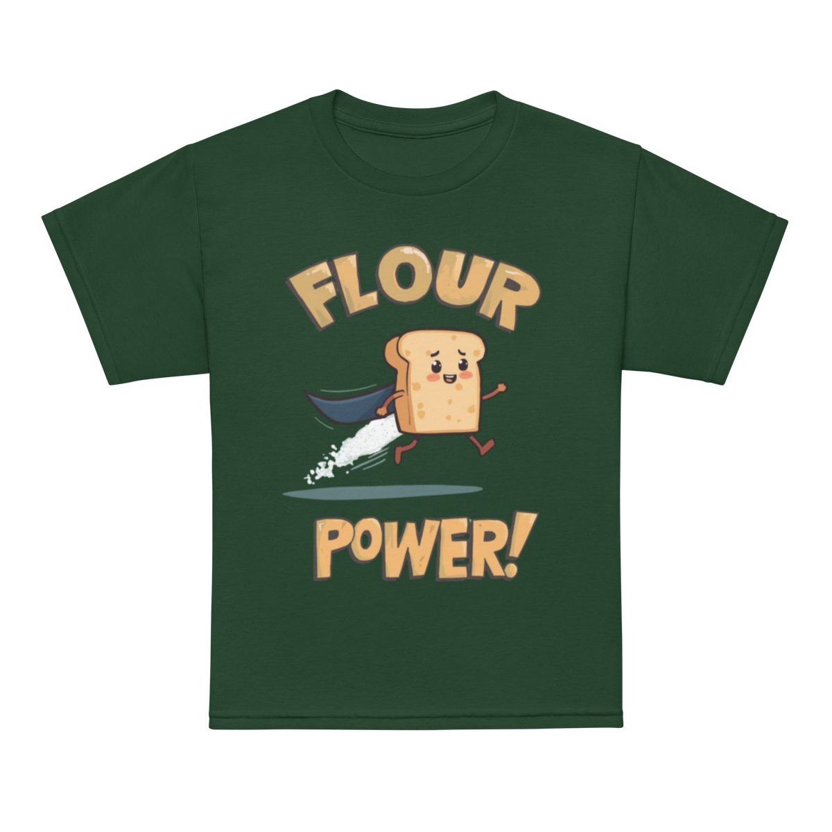 Flour Power V4 | Youth t-shirt Forest Green Apparel > Kids' T-Shirts ZomaModa