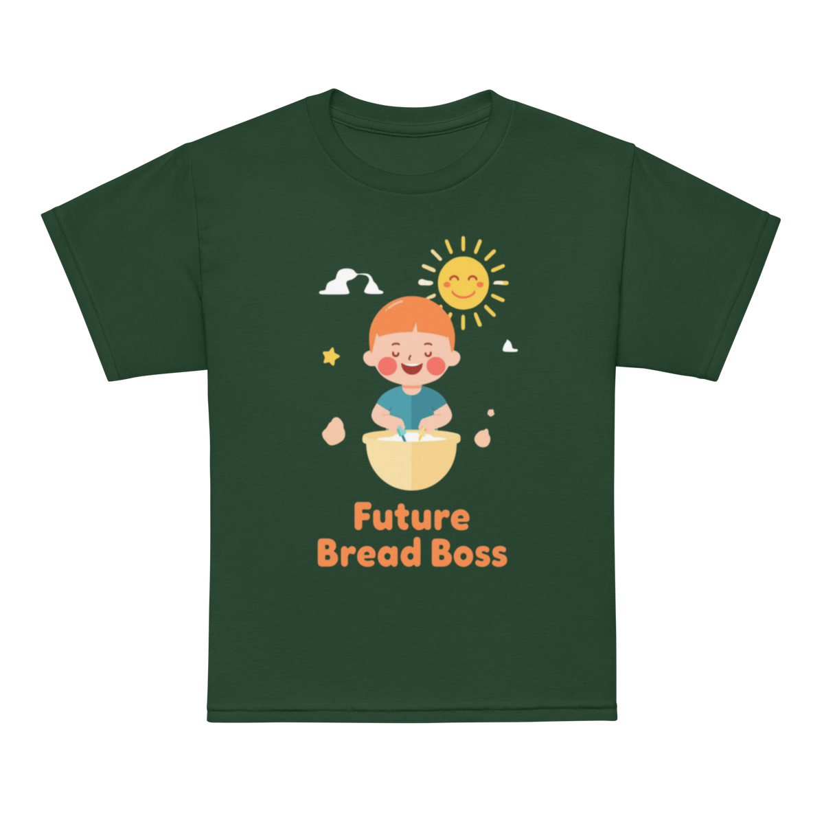 Future Bread Boss V4 | Youth t-shirt Forest Green Apparel > Kids' T-Shirts ZomaModa