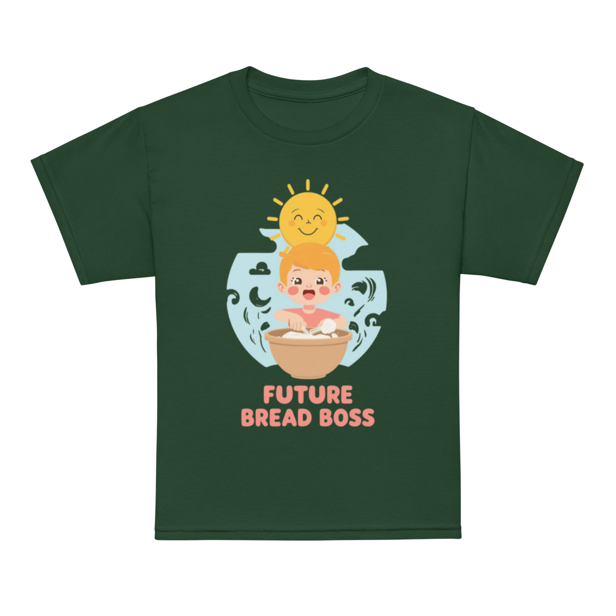 Future Bread Boss V5 | Youth t-shirt Forest Green Apparel > Kids' T-Shirts ZomaModa