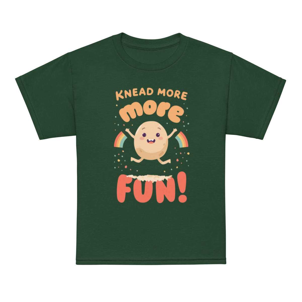 Knead More Fun V5 | Youth t-shirt Forest Green Apparel > Kids' T-Shirts ZomaModa