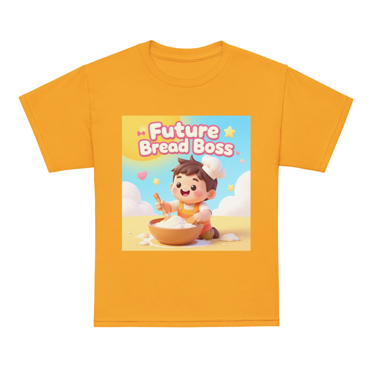Future Bread Boss V1 | Youth t-shirt Gold Apparel > Kids' T-Shirts ZomaModa