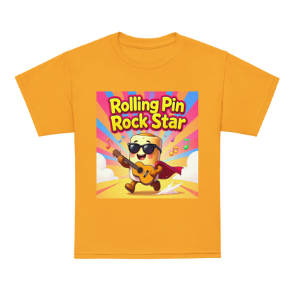 Rolling Pin Rock Star V1 | Youth t-shirt Gold Apparel > Kids' T-Shirts ZomaModa