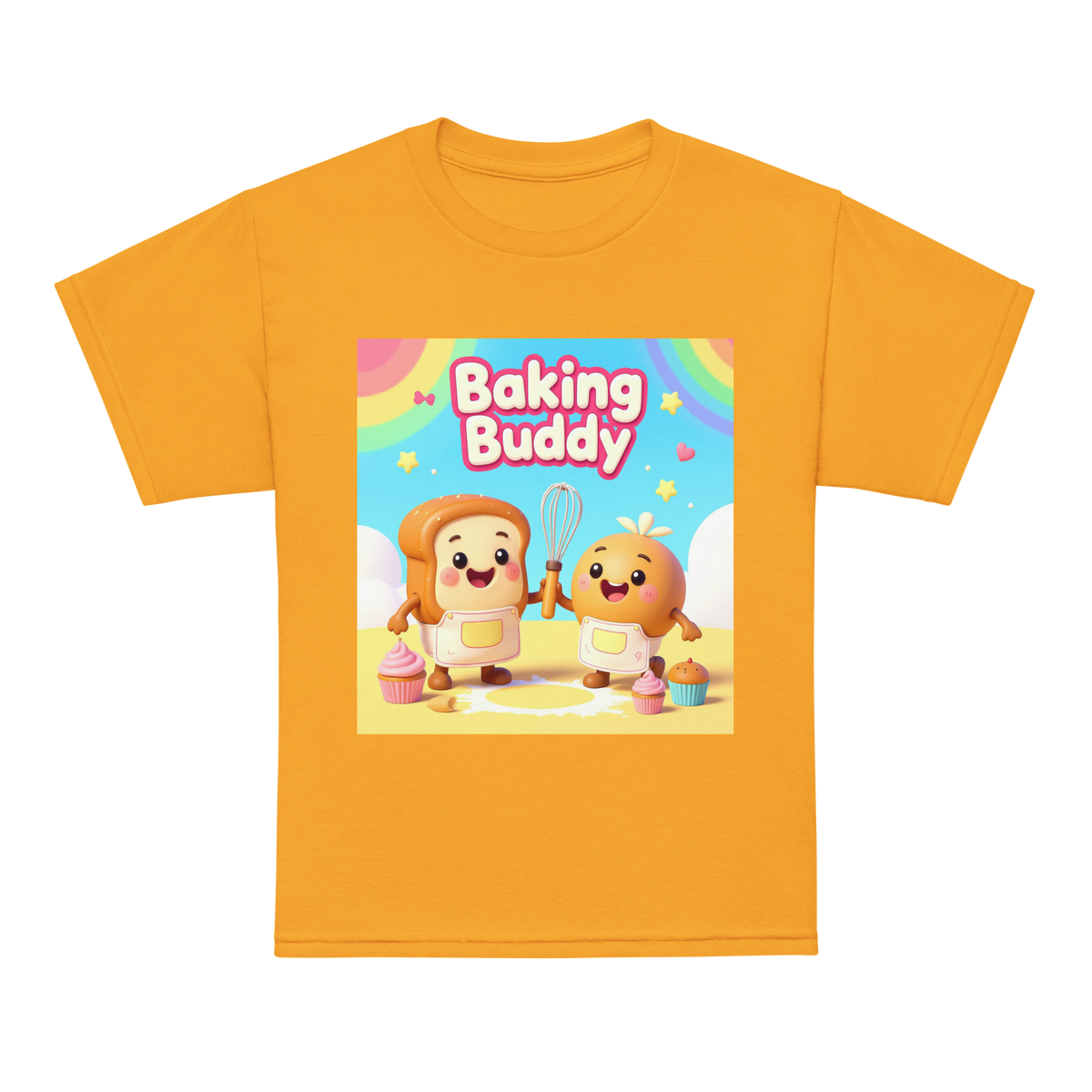 Baking Buddy V1 | Youth t-shirt Gold Apparel > Kids' T-Shirts ZomaModa