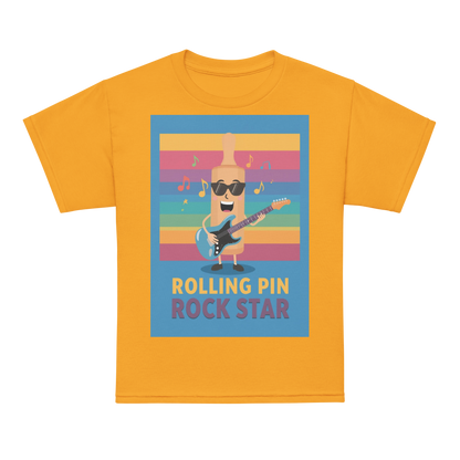 Rolling Pin Rock Star V4 | Youth t-shirt Gold Apparel > Kids' T-Shirts ZomaModa