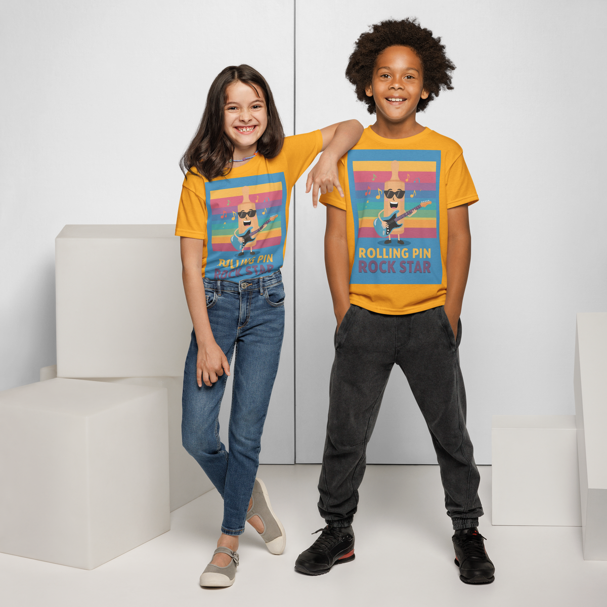 Rolling Pin Rock Star V4 | Youth t-shirt Apparel > Kids' T-Shirts ZomaModa