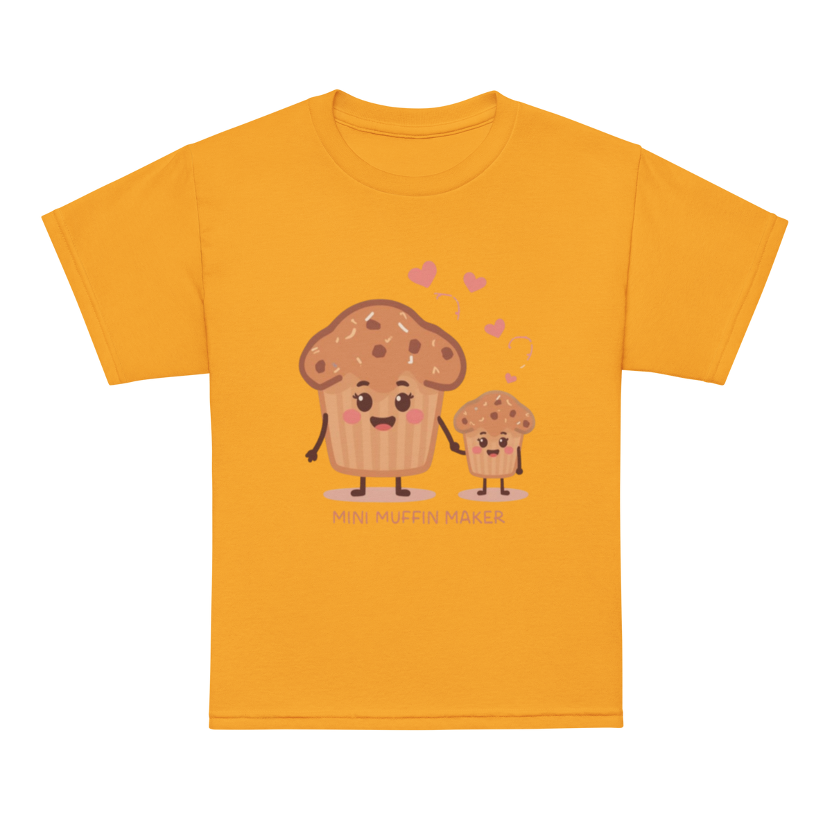 Mini Muffin Maker V3 | Youth t-shirt Gold Apparel > Kids' T-Shirts ZomaModa