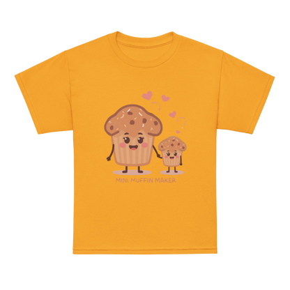 Mini Muffin Maker V3 | Youth t-shirt Gold Apparel > Kids' T-Shirts ZomaModa