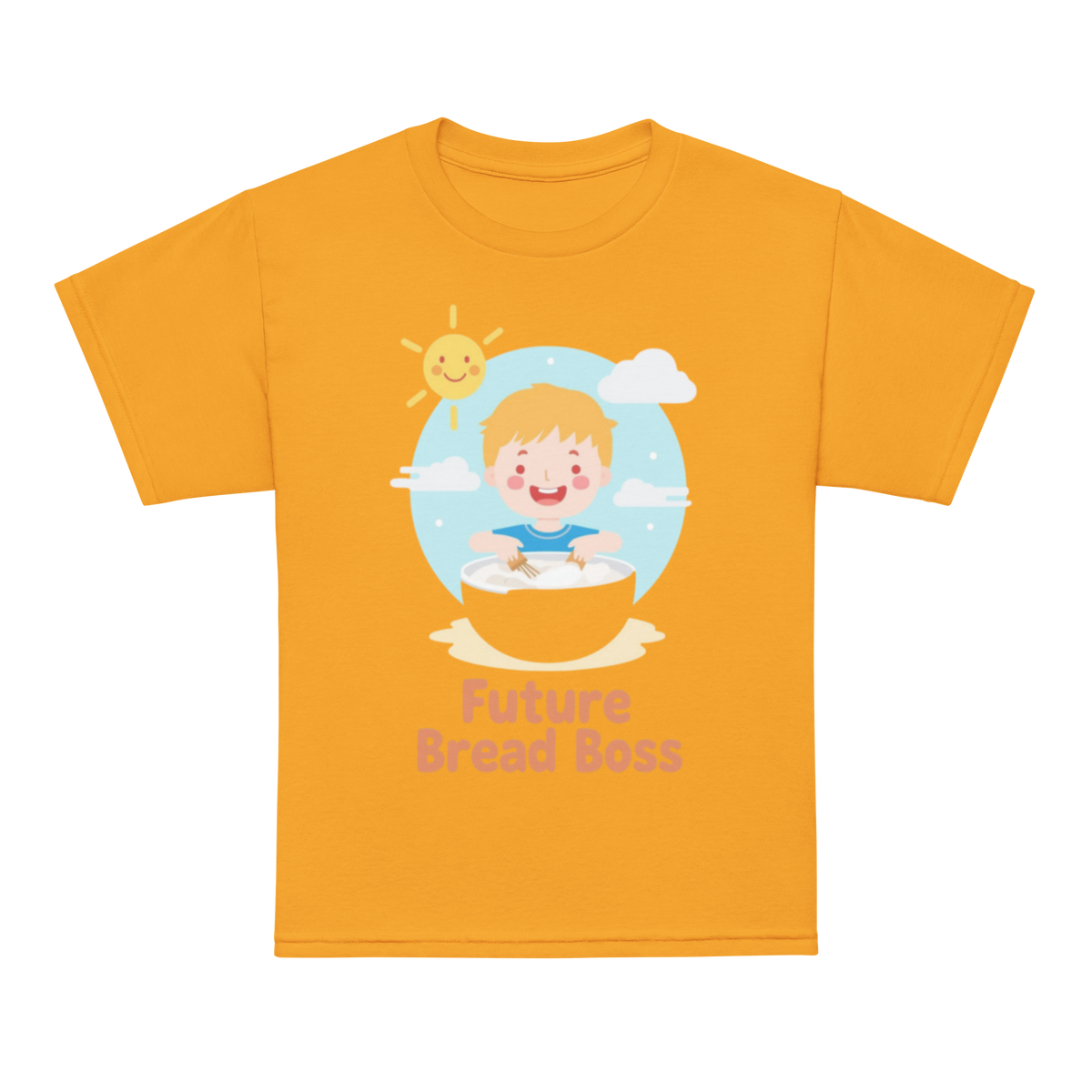 Future Bread Boss V2 | Youth t-shirt Gold Apparel > Kids' T-Shirts ZomaModa