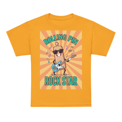 Rolling Pin Rock Star V5 | Youth t-shirt Gold Apparel > Kids' T-Shirts ZomaModa