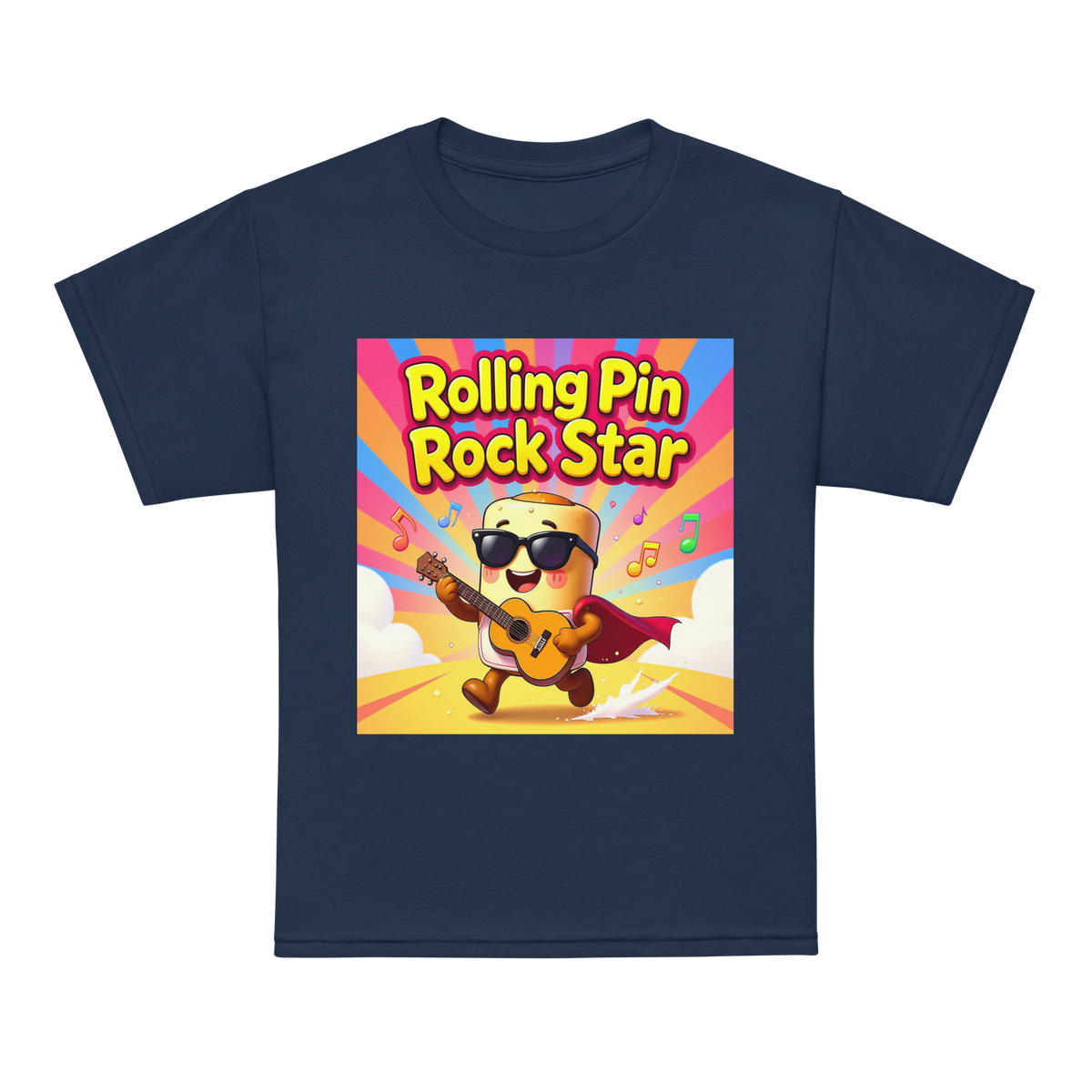 Rolling Pin Rock Star V1 | Youth t-shirt Navy Apparel > Kids' T-Shirts ZomaModa