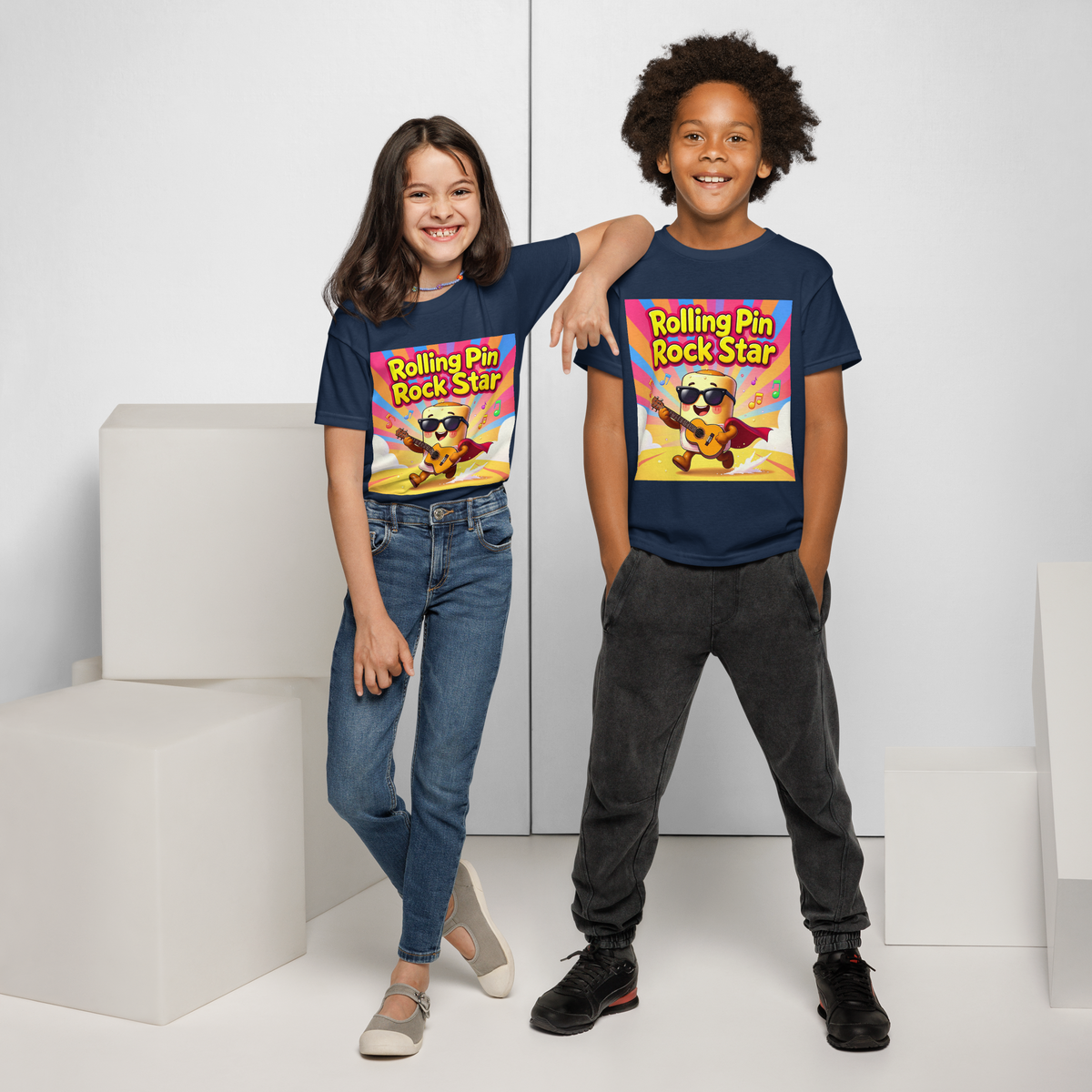 Rolling Pin Rock Star V1 | Youth t-shirt Apparel > Kids' T-Shirts ZomaModa