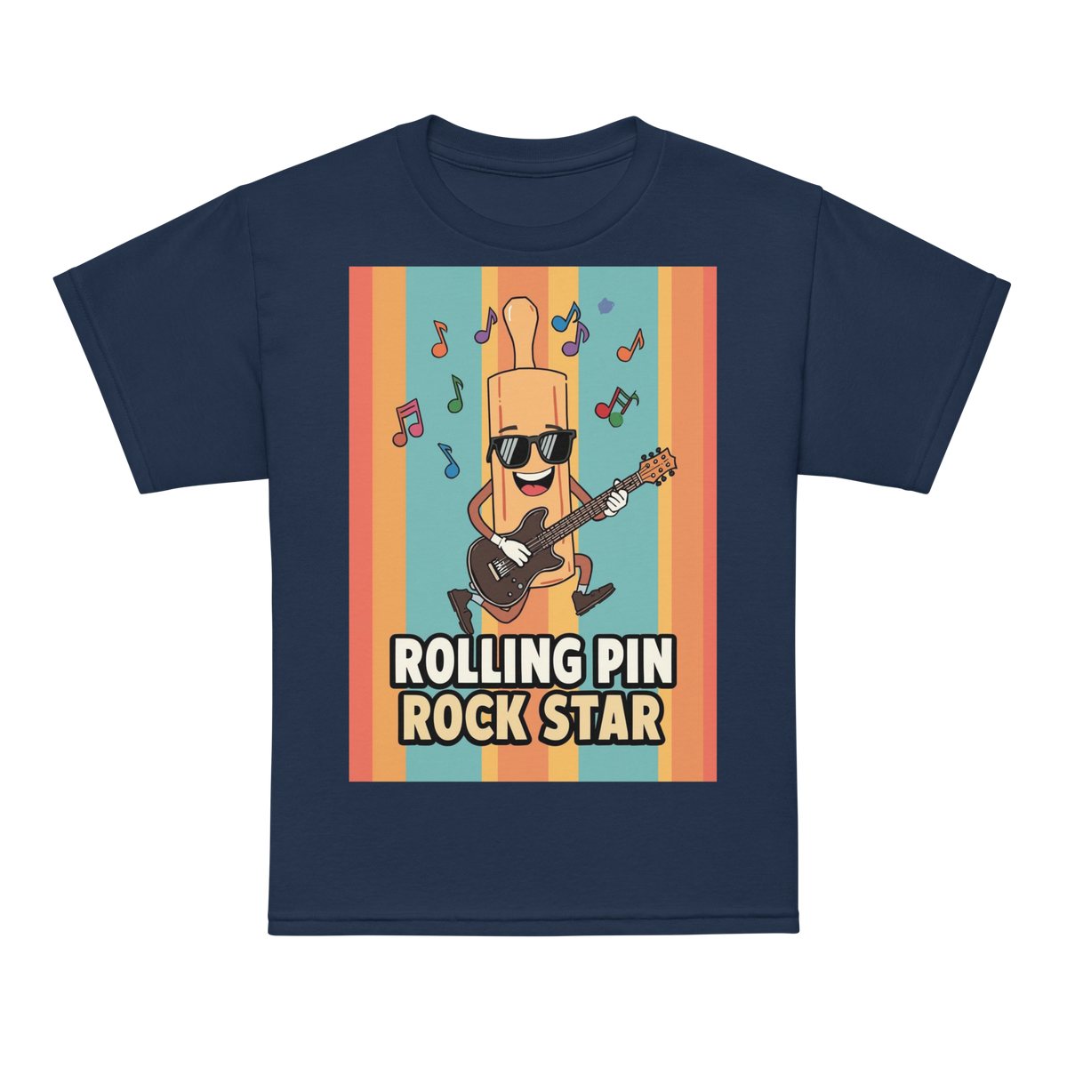 Rolling Pin Rock Star V2 | Youth t-shirt Navy Apparel > Kids' T-Shirts ZomaModa