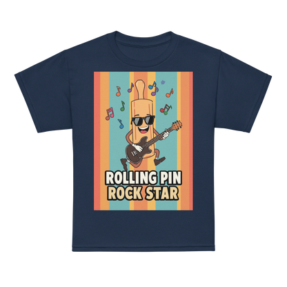 Rolling Pin Rock Star V2 | Youth t-shirt Navy Apparel > Kids' T-Shirts ZomaModa