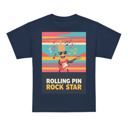 Rolling Pin Rock Star V3 | Youth t-shirt Navy Apparel > Kids' T-Shirts ZomaModa
