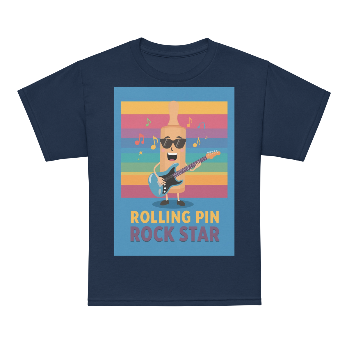 Rolling Pin Rock Star V4 | Youth t-shirt Navy Apparel > Kids' T-Shirts ZomaModa