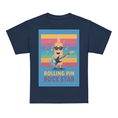Rolling Pin Rock Star V4 | Youth t-shirt Navy Apparel > Kids' T-Shirts ZomaModa