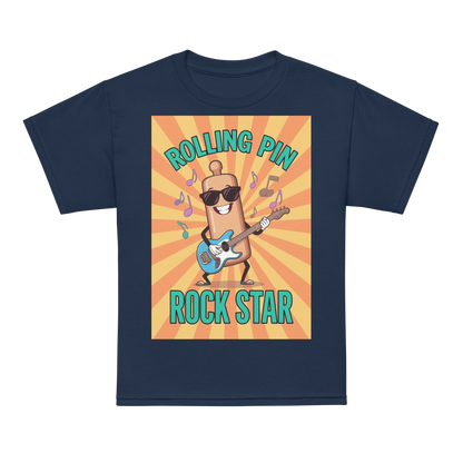Rolling Pin Rock Star V5 | Youth t-shirt Navy Apparel > Kids' T-Shirts ZomaModa