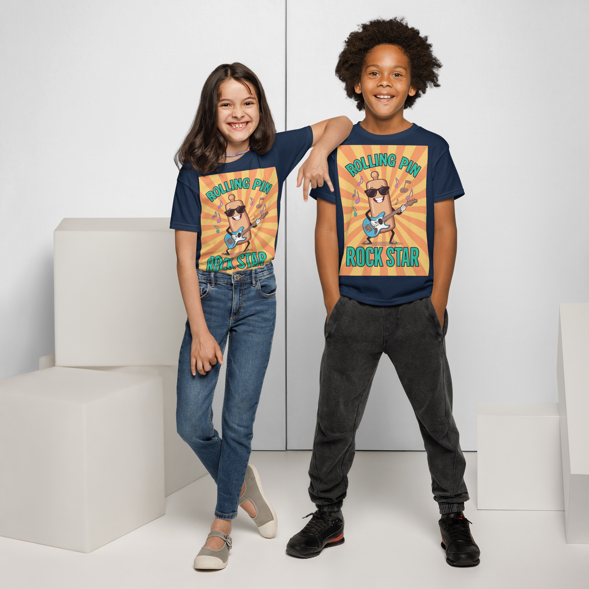 Rolling Pin Rock Star V5 | Youth t-shirt Apparel > Kids' T-Shirts ZomaModa