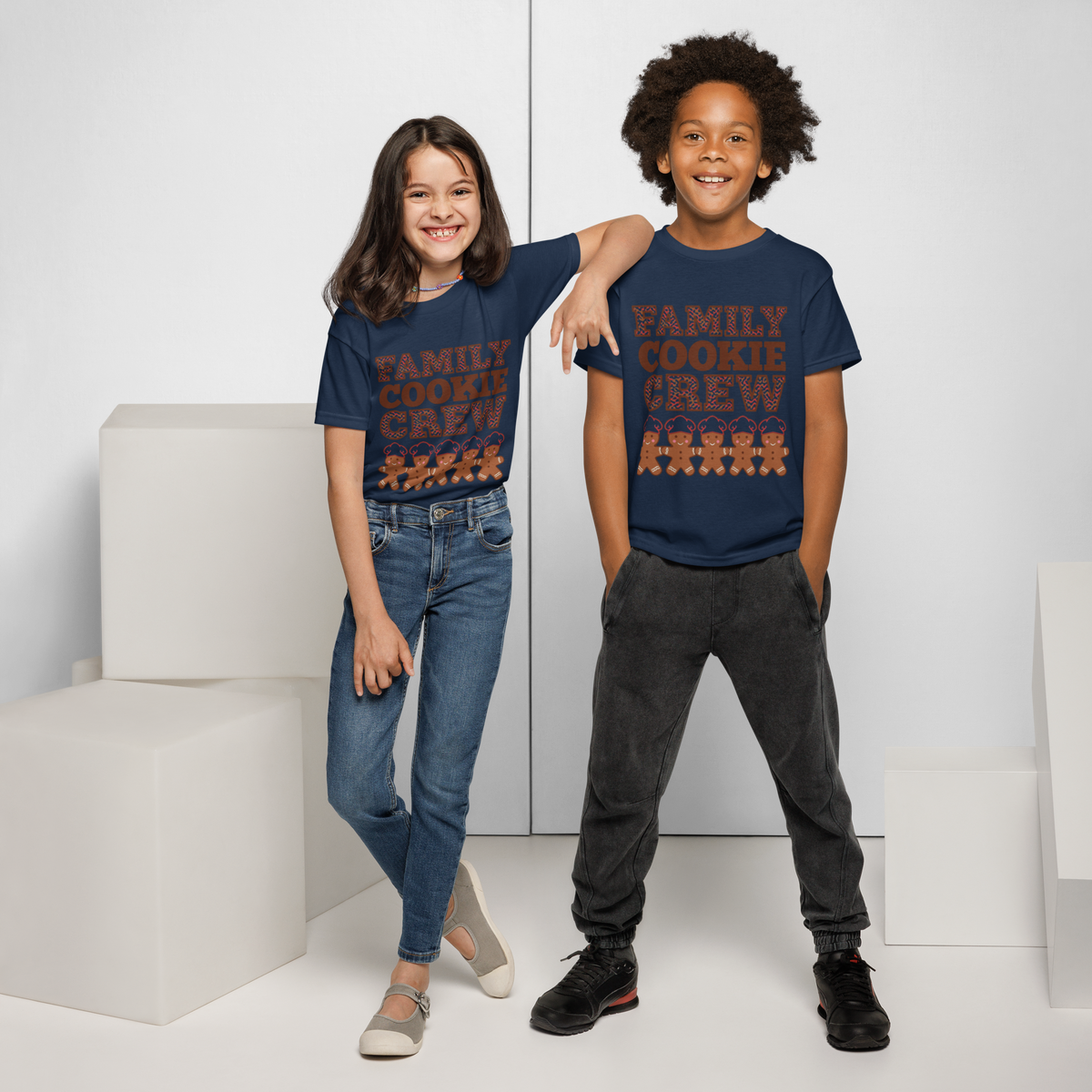 Family Cookie Crew V1 | Kids T-Shirt Navy Apparel > Kids' T-Shirts ZomaModa
