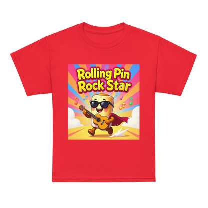 Rolling Pin Rock Star V1 | Youth t-shirt Red Apparel > Kids' T-Shirts ZomaModa