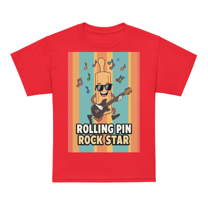 Rolling Pin Rock Star V2 | Youth t-shirt Red Apparel > Kids' T-Shirts ZomaModa