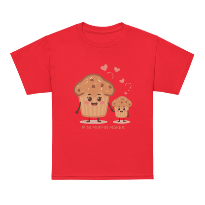 Mini Muffin Maker V3 | Youth t-shirt Red Apparel > Kids' T-Shirts ZomaModa