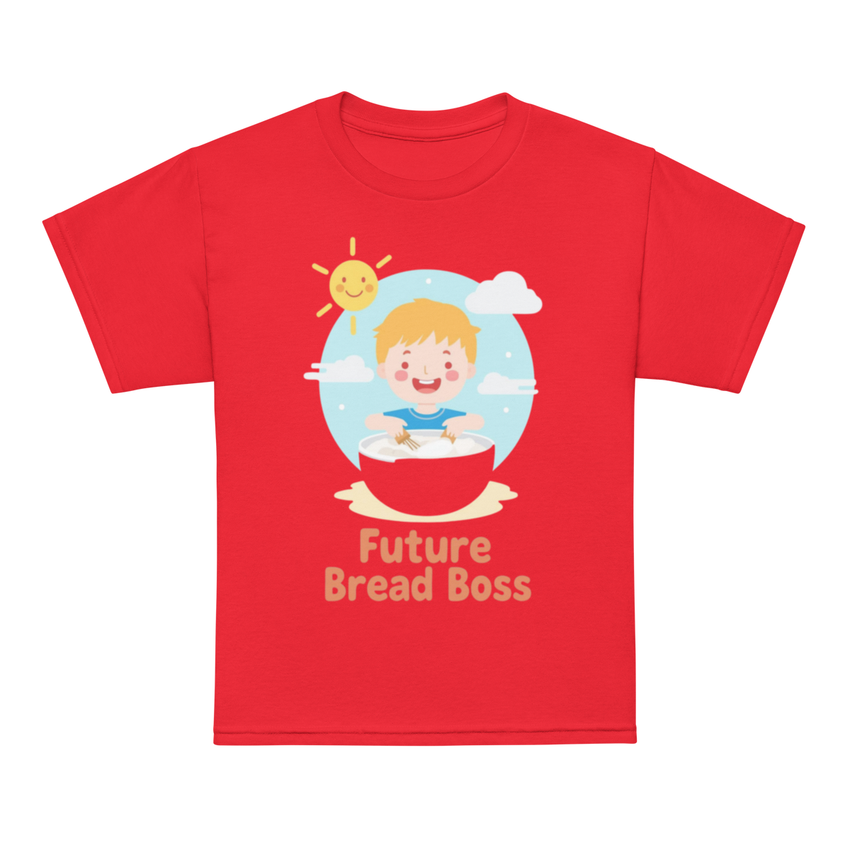 Future Bread Boss V2 | Youth t-shirt Red Apparel > Kids' T-Shirts ZomaModa