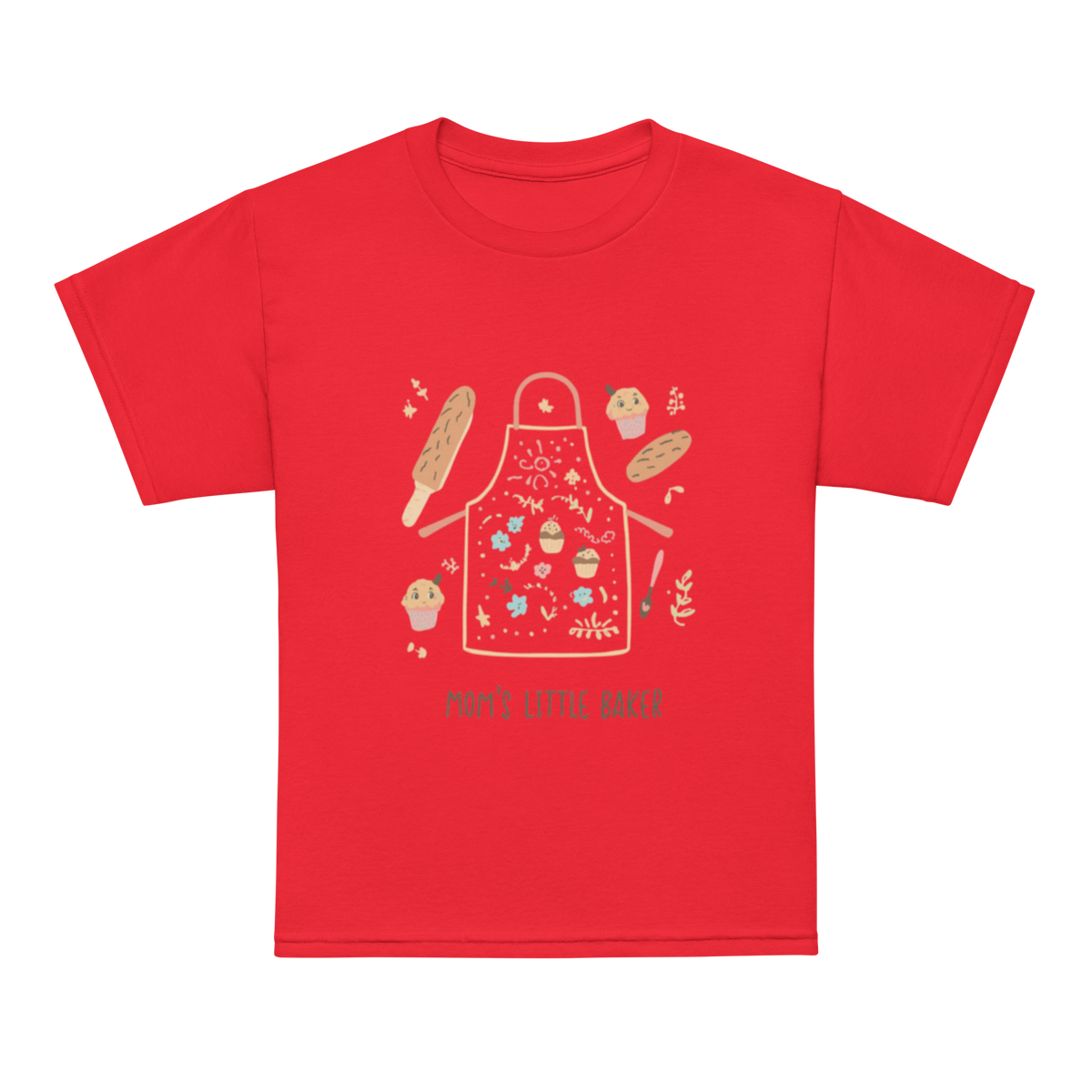 Mom’s Little Baker V4 | Youth t-shirt Red Apparel > Kids' T-Shirts ZomaModa