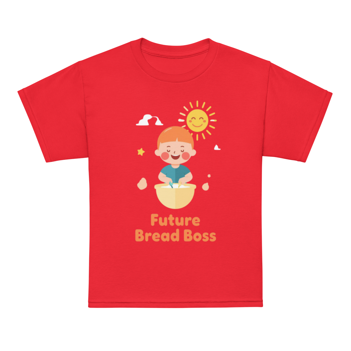 Future Bread Boss V4 | Youth t-shirt Red Apparel > Kids' T-Shirts ZomaModa
